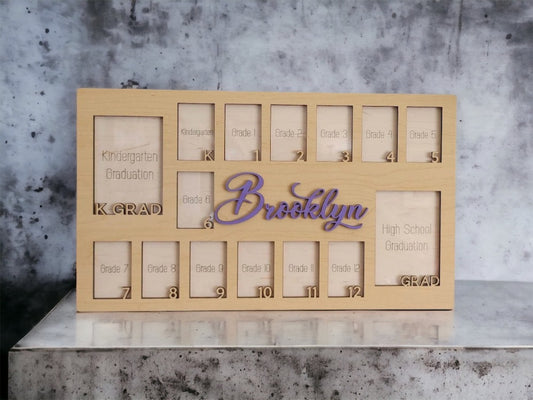 K-12 Wood and Acrylic School Photo Frame image 1