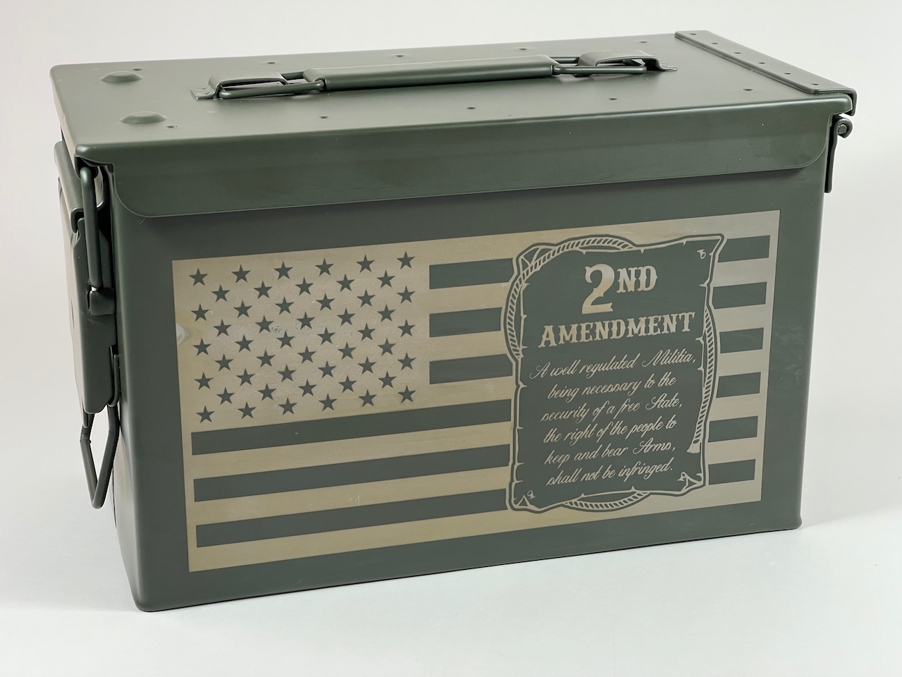 Laser Engraved Metal .50 Cal Ammo Canister image 1