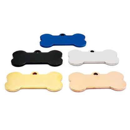 Bone Shaped Stainless Steel Engraved Pet Tags image 0