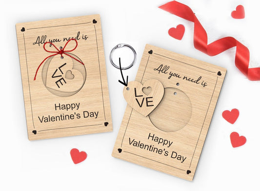 4" x 6" Wooden Valentine's Card image 1