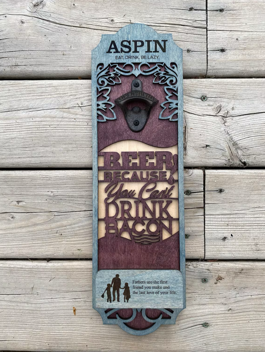 Customizable Wooden Bottle Openers - Laser Cut image 7