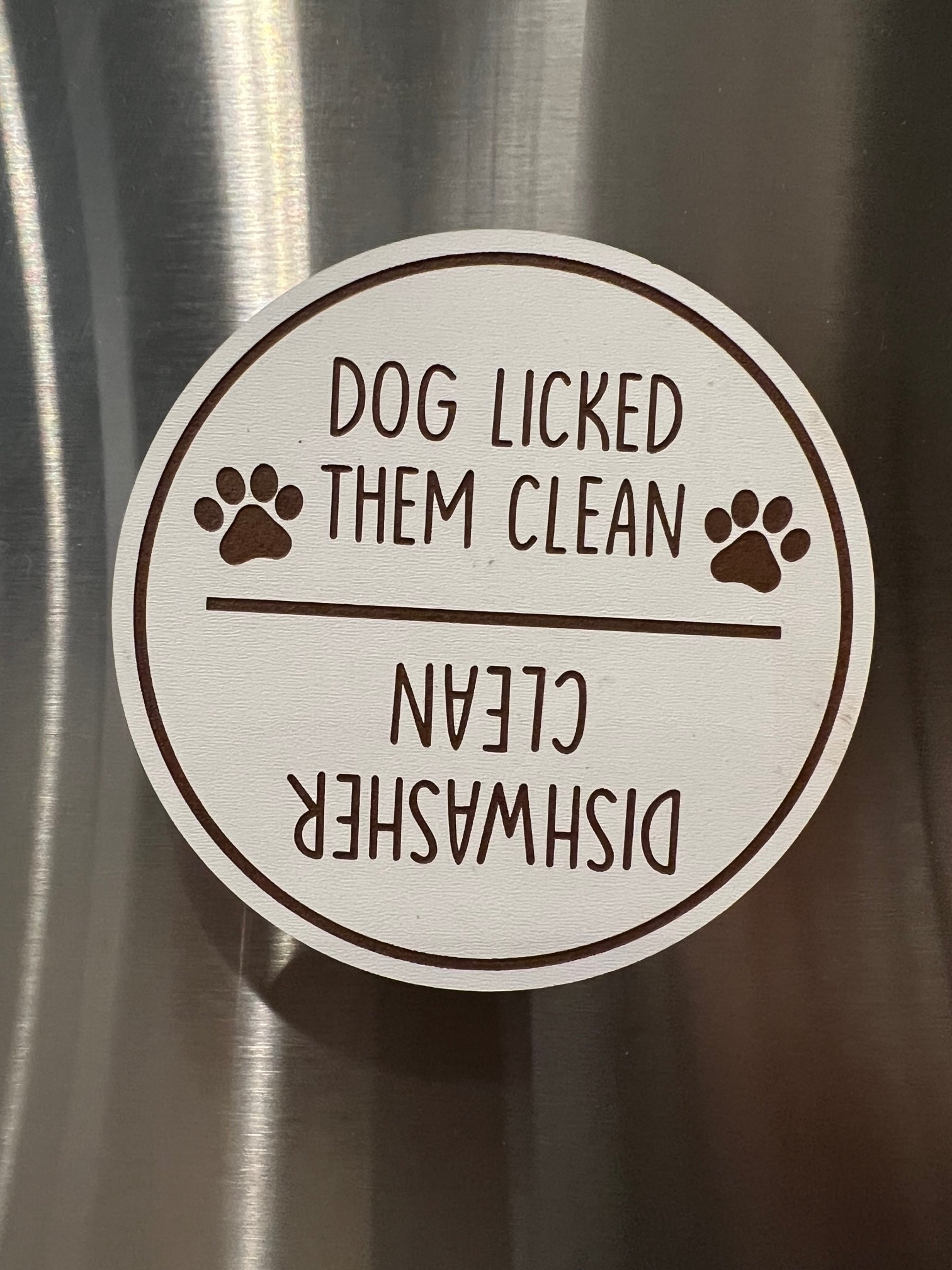 Pet Licked Them Clean Dishwasher Magnet image 0