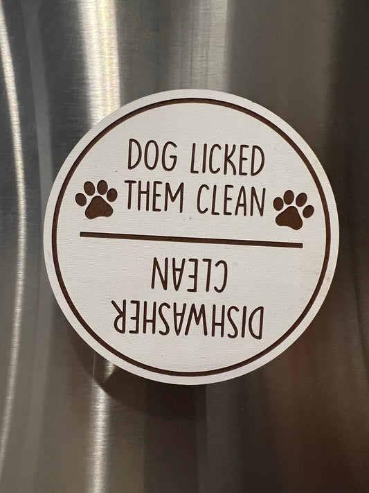 Pet Licked Them Clean Dishwasher Magnet image 0