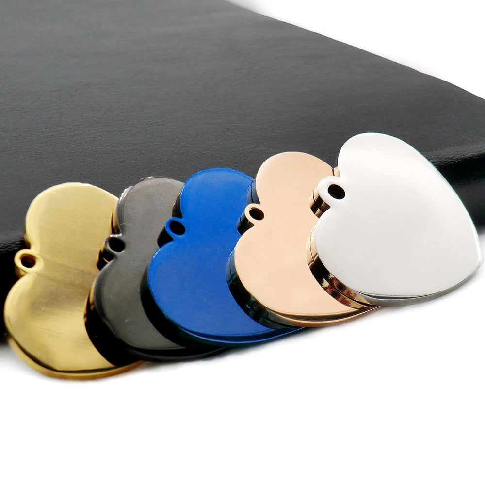 Heart Shaped Stainless Steel Engraved Pet Tags image 2