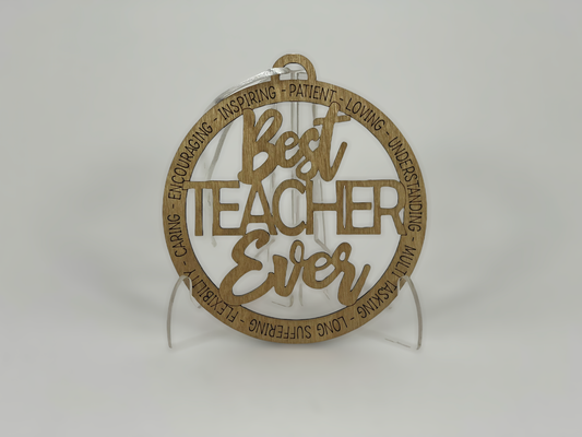 Best Teacher Ever Ornament image 0