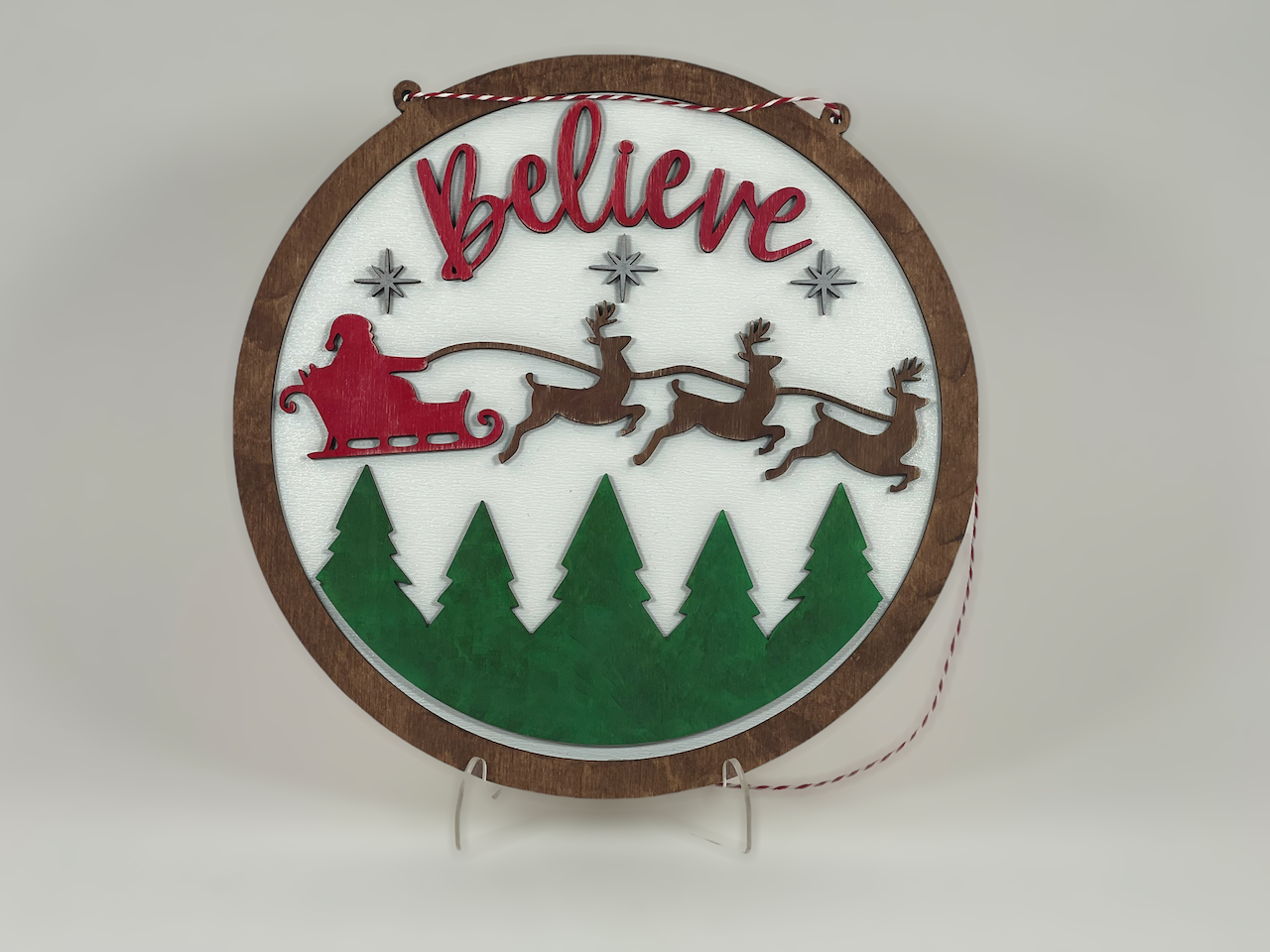 Believe Christmas Door Hanger image 0