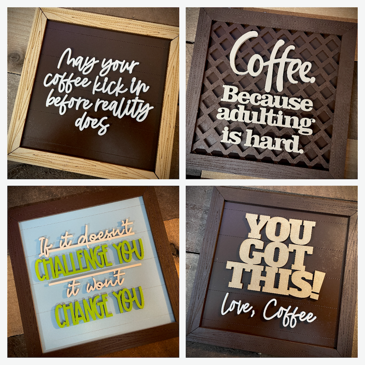 8 Inch Framed Multi-Layer Signs image 1