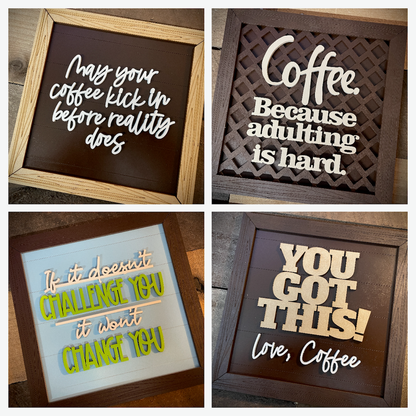 8 Inch Framed Multi-Layer Signs image 1