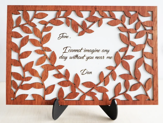 Engraved Floral Love Letter image 1