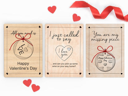 4" x 6" Wooden Valentine's Card image 0