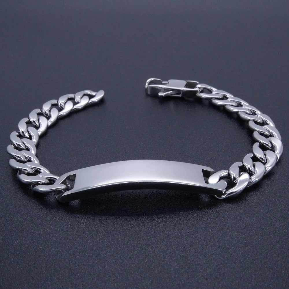 Personalized Custom Engraved Stainless Steel ID Bracelet image 2
