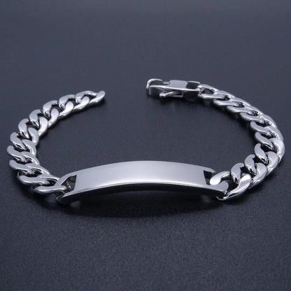Personalized Custom Engraved Stainless Steel ID Bracelet image 2