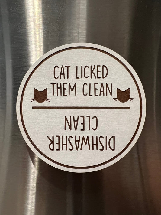 Pet Licked Them Clean Dishwasher Magnet image 1