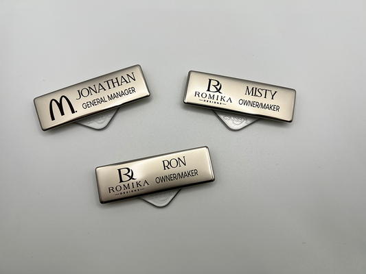 Duotone Metal Name Badge image 0