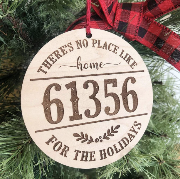 "No Place Like Home" Zip Code Ornament image 0