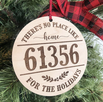 "No Place Like Home" Zip Code Ornament image 0