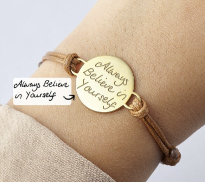Personalized Custom Engraved Adjustable Stainless Steel Bracelet image 2