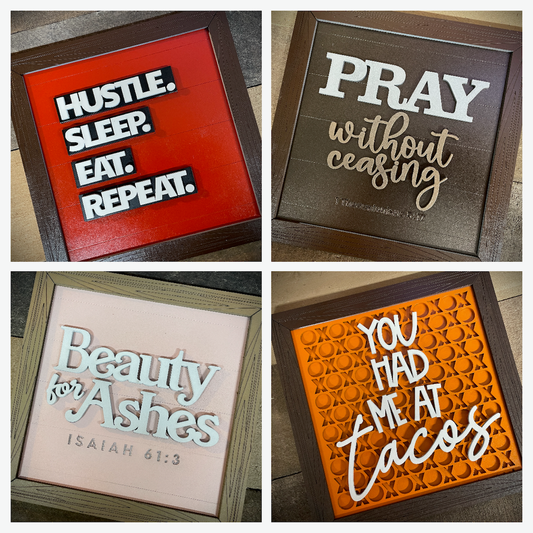 8 Inch Framed Multi-Layer Signs image 0