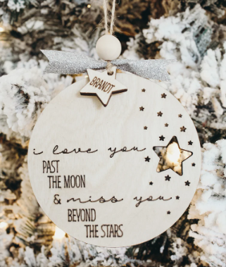 Memorial Past The Moon Christmas Ornament image 0
