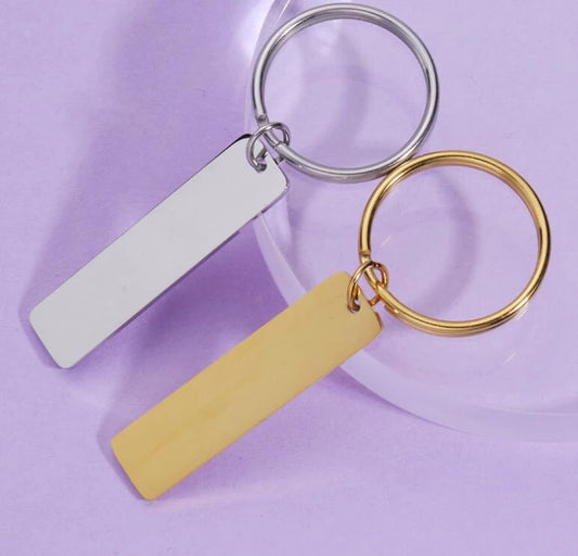 Custom Engraved Stainless Steel Keychain image 0