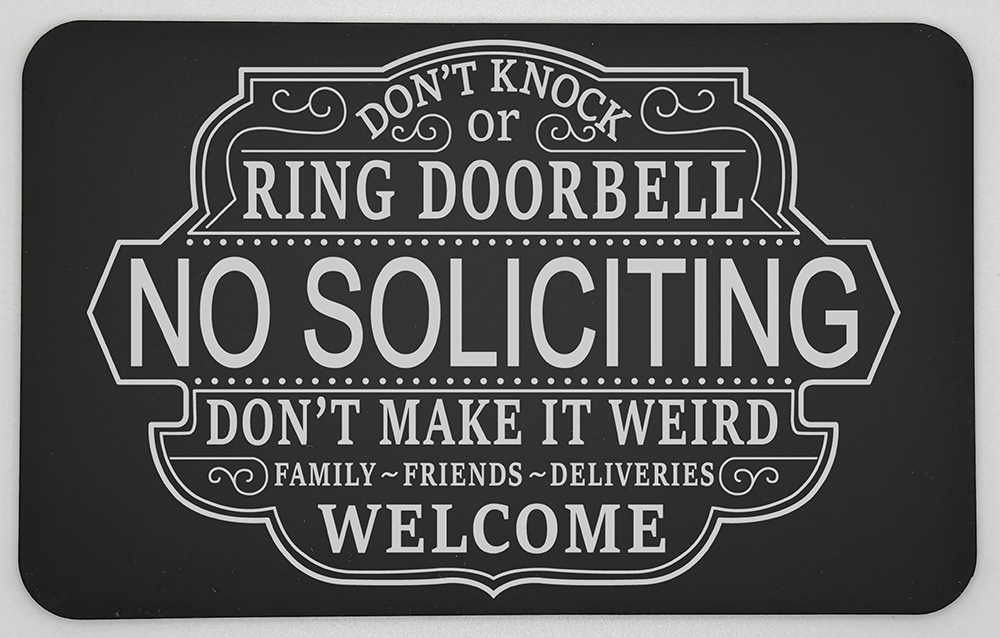 Acrylic Engraved No Soliciting Sign image 4