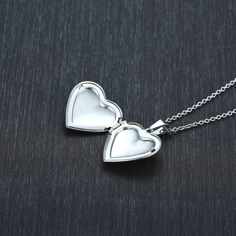Personalized Custom Engraved Filigree Heart Locket Necklace image 1