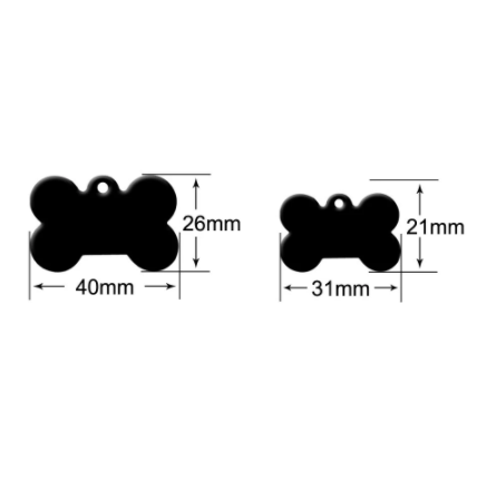 Dog Bone Shape Aluminum Engraved Dog Tags image 1