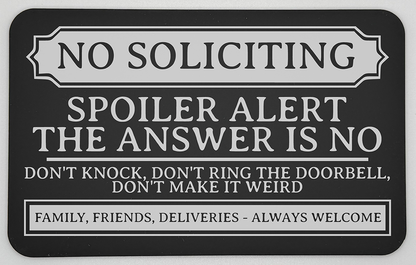 Acrylic Engraved No Soliciting Sign image 1