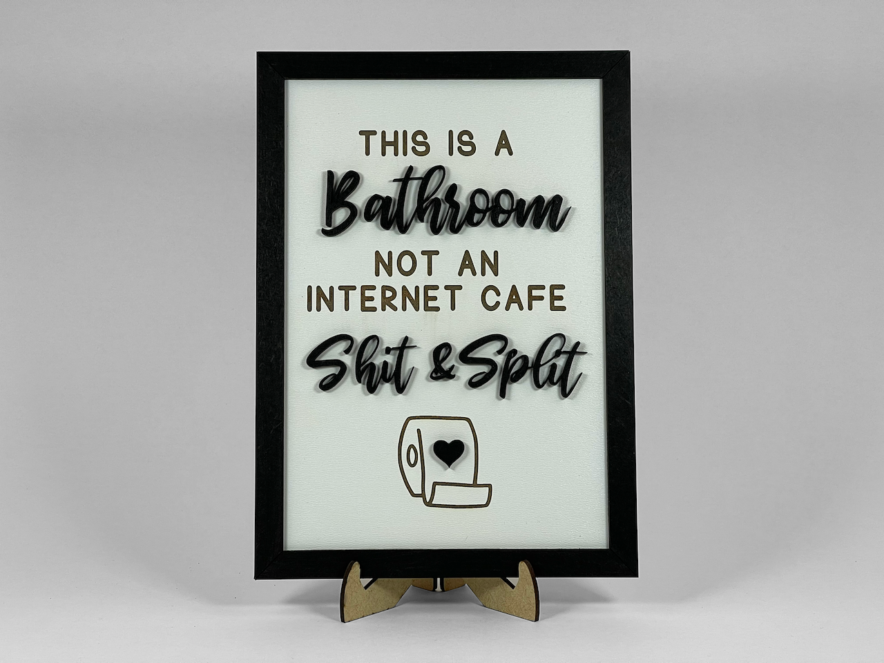 Bathroom Humor Framed Signs image 1