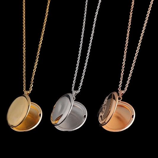 Personalized Custom Engraved Round Locket Necklace image 1