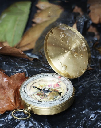 Personalized Custom Engraved Brass Compass image 1