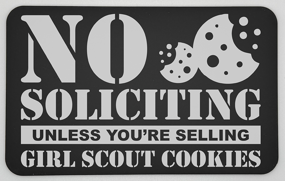 Acrylic Engraved No Soliciting Sign image 5
