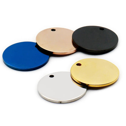 Round Stainless Steel Engraved Pet Tags image 3