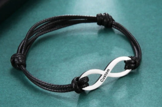 Personalized Custom Engraved Adjustable Stainless Steel Bracelet image 1