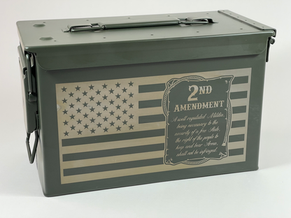 Laser Engraved Metal .50 Cal Ammo Canister image 1