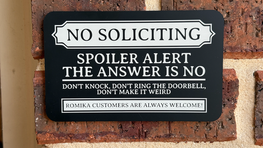 Acrylic Engraved No Soliciting Sign image 0
