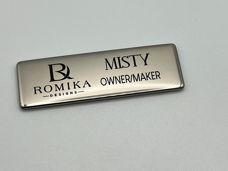 Duotone Metal Name Badge image 1