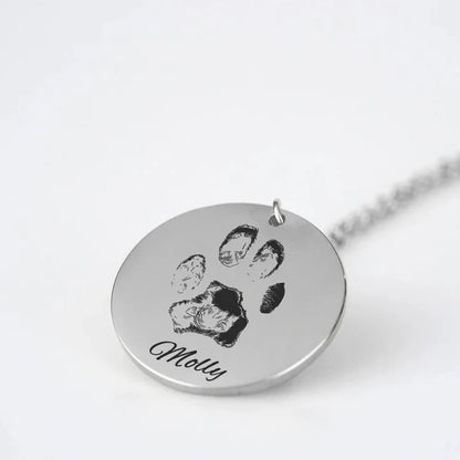 Personalized Custom Engraved Round Stainless Steel Necklace image 7