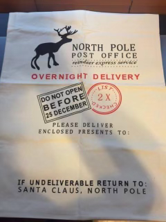 Santa North Pole Gift Canvas Bags image 0