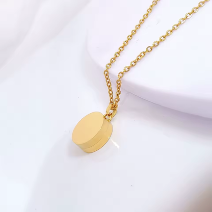 Stainless Gold Memorial Kinsfolk Box Pendant image 0