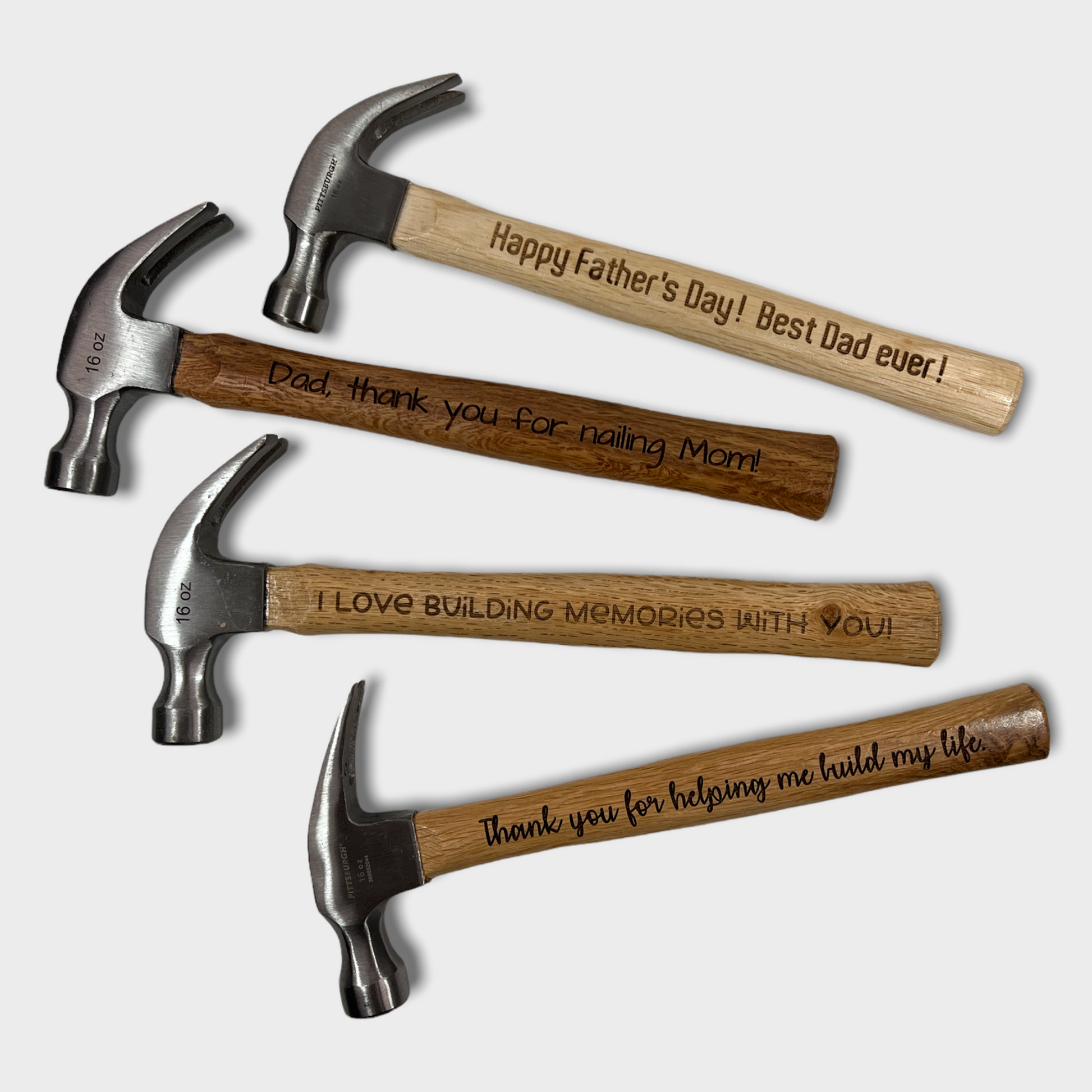 Custom Wood Handle Father's Day Engraved Hammer image 0