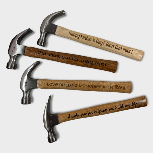 Custom Wood Handle Father's Day Engraved Hammer image 0