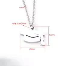 Stainless Steel Graduate Cap Pendant Necklace image 1