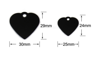 Heart Shaped Aluminum Engraved Dog Tags image 1