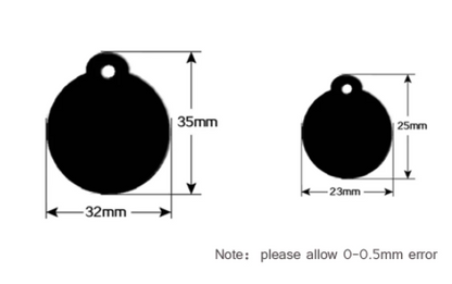 Round Aluminum Engraved Dog Tags image 1