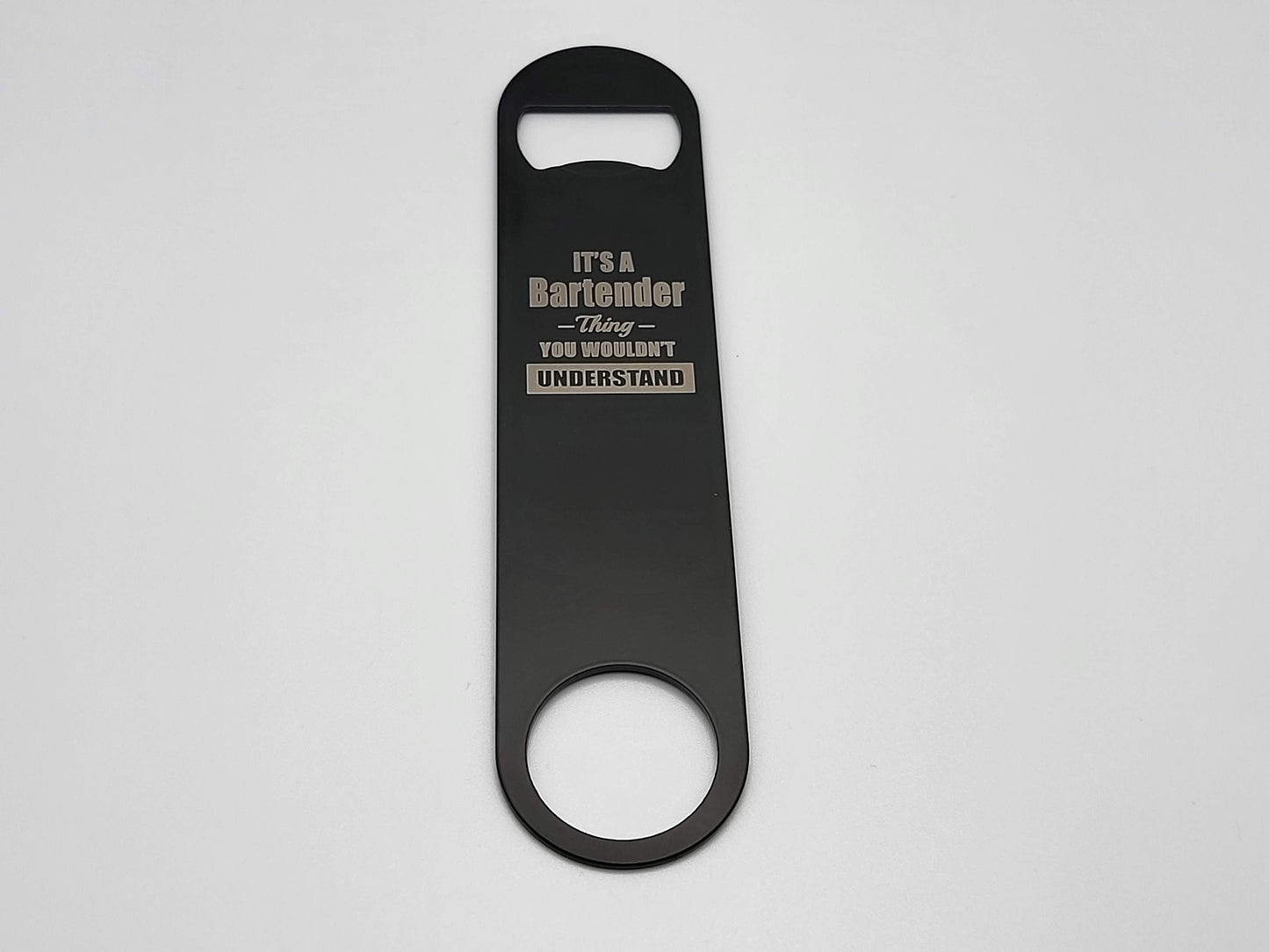 Engraved Bartender's 7" Bar Key (Bottle Opener) image 1