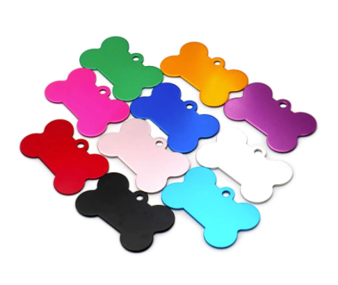 Dog Bone Shape Aluminum Engraved Dog Tags image 0