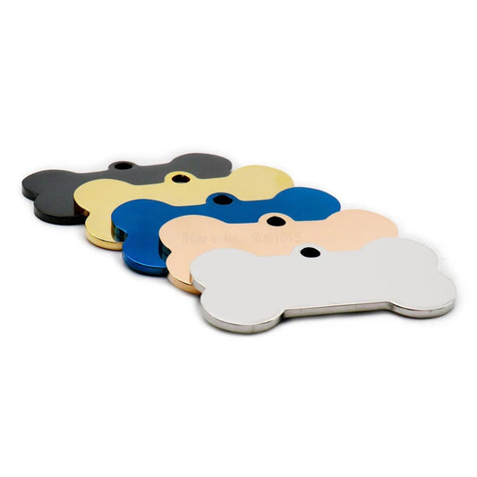 Bone Shaped Stainless Steel Engraved Pet Tags image 1