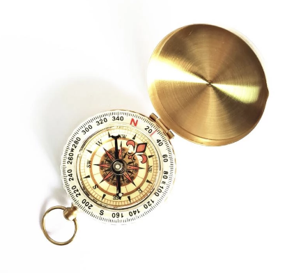 Personalized Custom Engraved Brass Compass image 0