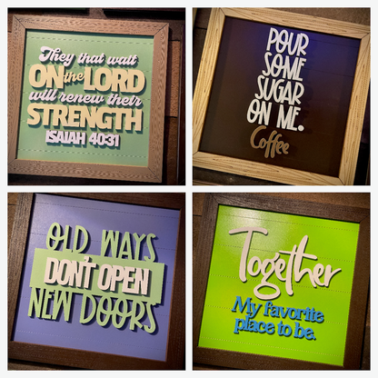 8 Inch Framed Multi-Layer Signs image 3